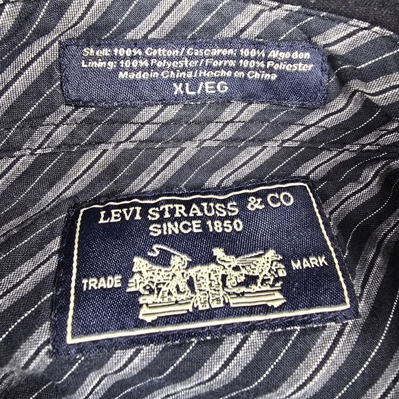 Levi Strauss & Co Barn Flannel Over Shirt XXL Button Up Shacket Cotton Lined - Picture 6 of 14